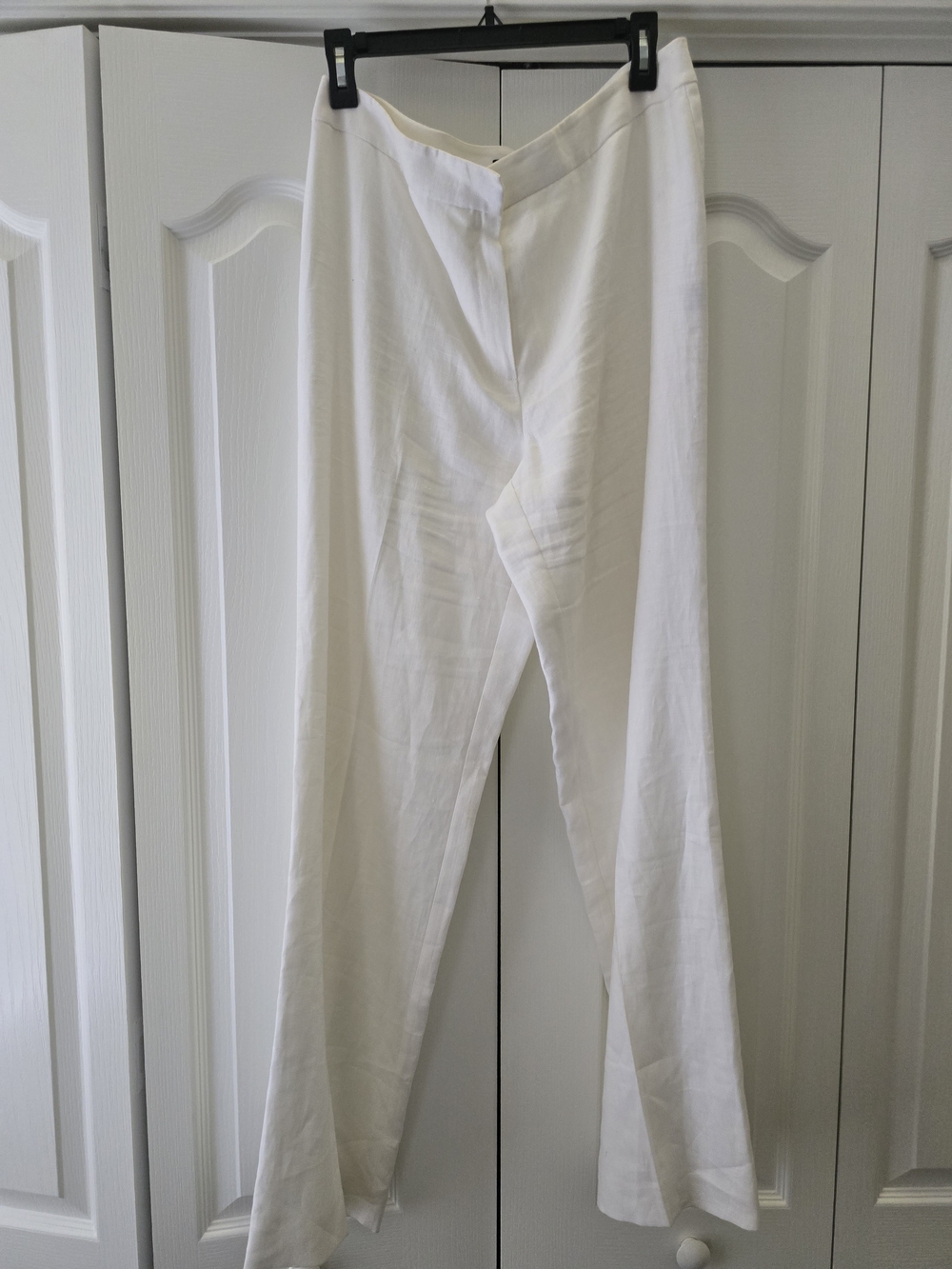 Lafayette 148 New York White Lined Linen Trousers